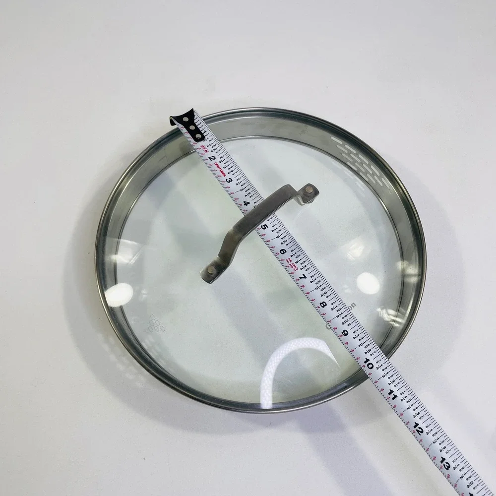 Calphalon 10 Inch Glass Straining Lid Stainless Steel Rim Replacement Cover